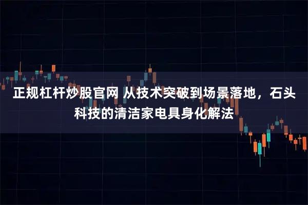 正规杠杆炒股官网 从技术突破到场景落地，石头科技的清洁家电具身化解法